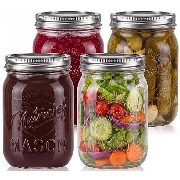 nutrichef 16oz mason jars