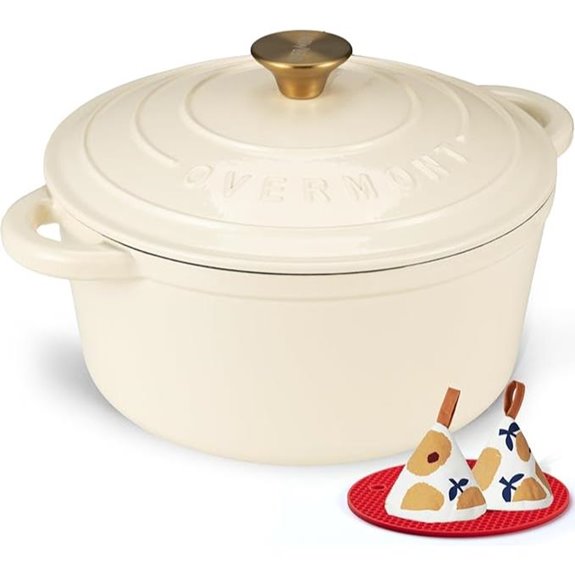 overmont 7 quart enameled dutch oven