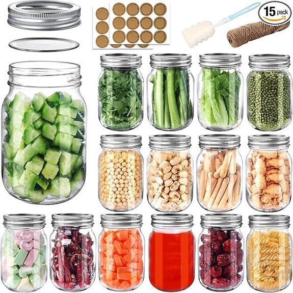 piniwon 16 oz mason jars