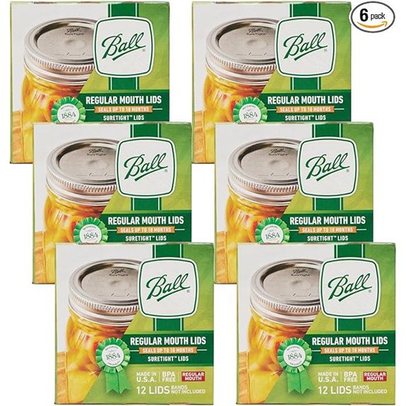 regular mouth ball jar lids 12 count