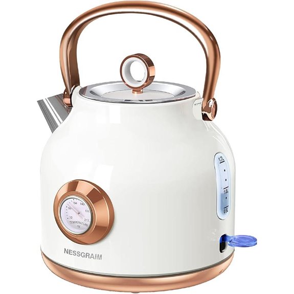 retro electric kettle 1 7l stainless steel