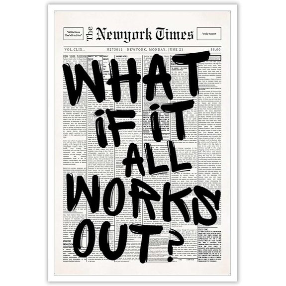 retro newspaper poster canvas