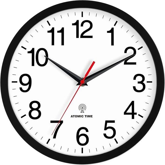 rohioue 10 inch atomic clock black