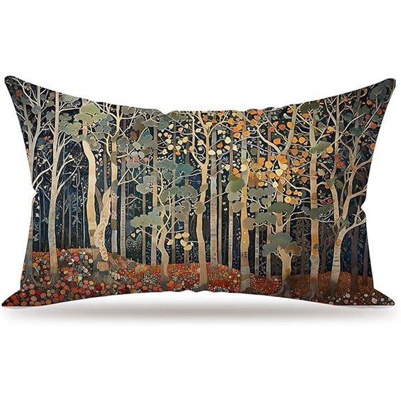 rustic autumn forest pillow covers