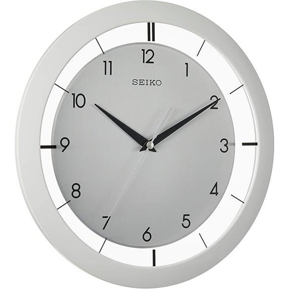 seiko metal wall clock
