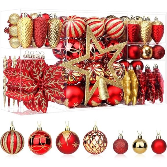 shareconn 106pcs christmas ornaments