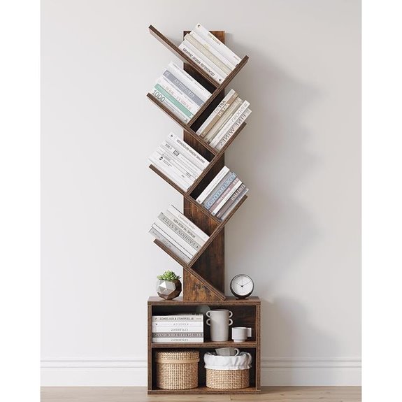 15 Best Bookshelves for Home Libraries in 2026 8 six tier tree bookshelf with storage