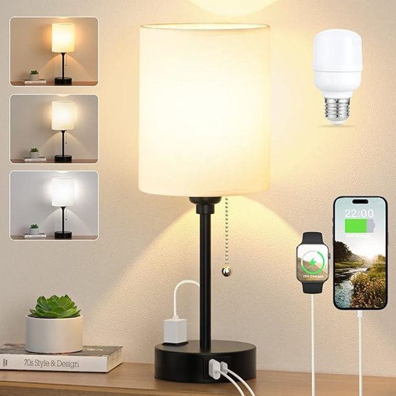 15 Best Bedside Lamps for 2026 4 small bedside lamp with ports