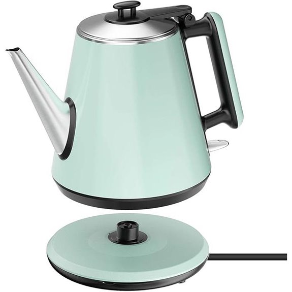 small electric kettle 0 9l vintage green