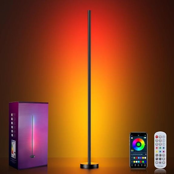 smart rgbicw corner floor lamp