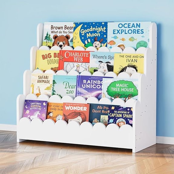 spaceaid 4 tier montessori bookshelf