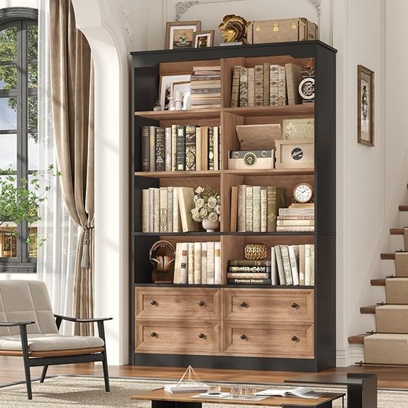 15 Best Bookshelves for Home Libraries in 2026 4 tall finetones 71 6 tier bookshelf