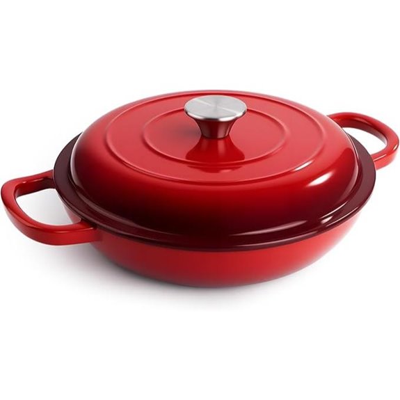 5 Best Coated Cast Iron Cookware for 2026 3 three qt enameled cast iron braiser