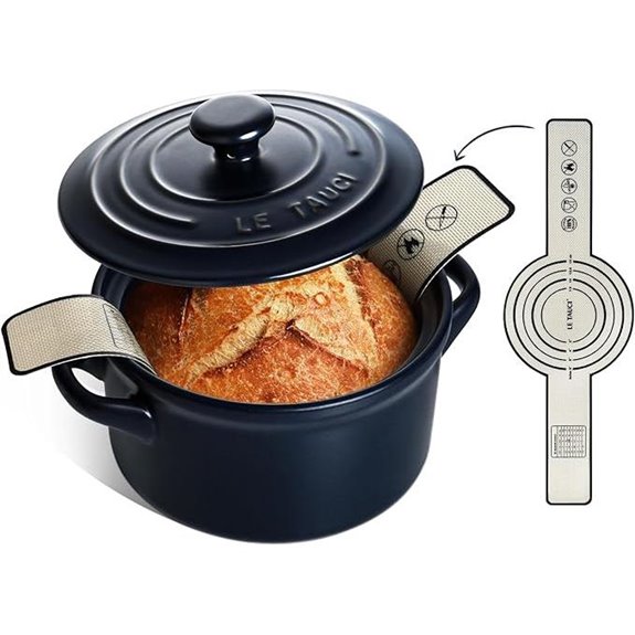 three quart ceramic dutch oven for bread