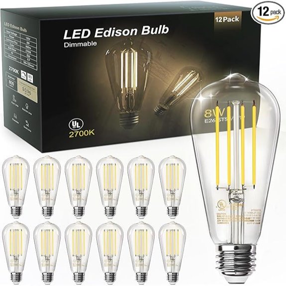 tjoy 12 pack vintage bulbs
