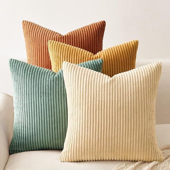 topfinel velvet pillow covers 4 pack