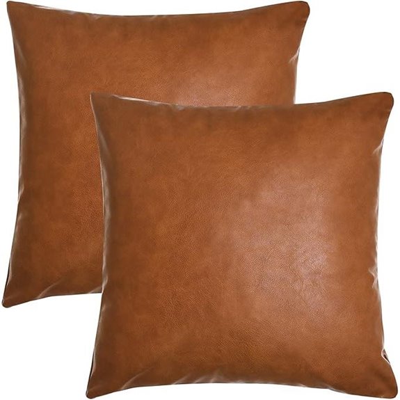 tosewever faux leather pillowcases