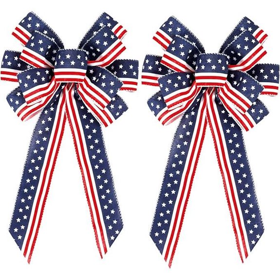 two pack patriotic wreath bows