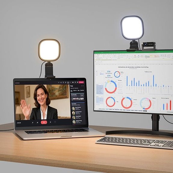 upgraded ring light for laptop monitor and desk
