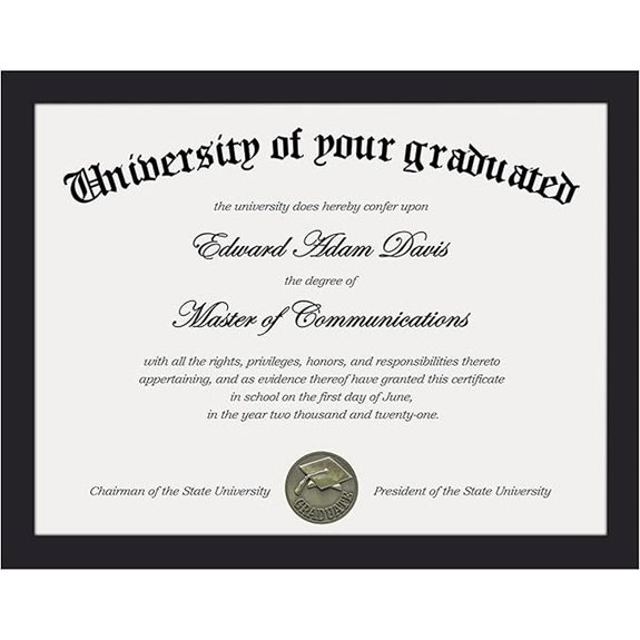 upsimples 8 5x11 certificate frame