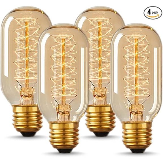 vintage edison bulbs 40w t45 4 pack