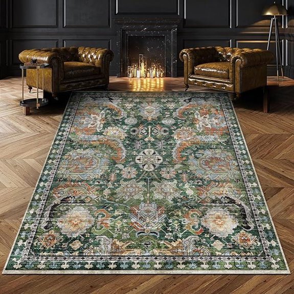 washable vintage tribal rug