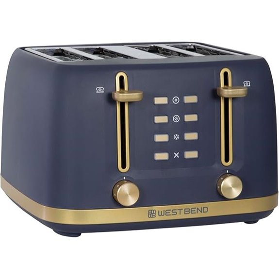 west bend toaster blue gold